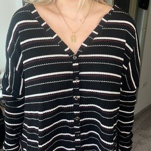 Urban Outfitters Striped Button Up Blouse